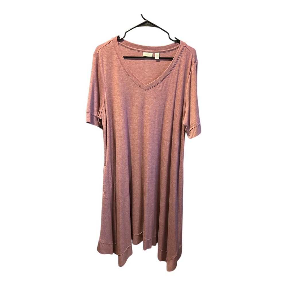 Casual Red/Pink V-Neck Dress